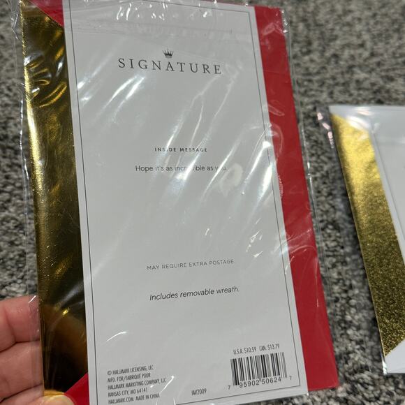 Hallmark Valentine's Day Bundle! Signature Heirloom Rhinestone Velvet Love Cards - Picture 11 of 12